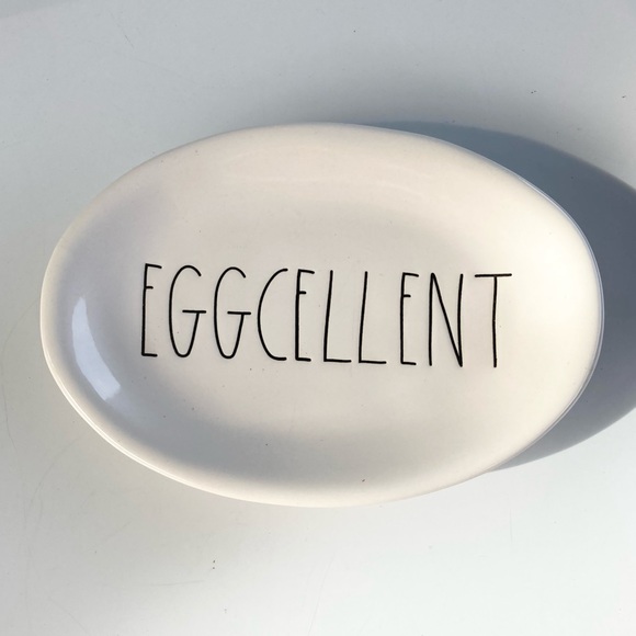 Rae Dunn Eggcellent Trinket Tray or Small Treat Plate - Easter - Picture 1 of 9